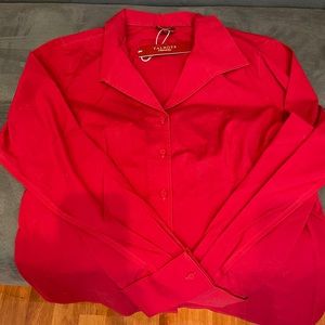 Talbots Red Button Down